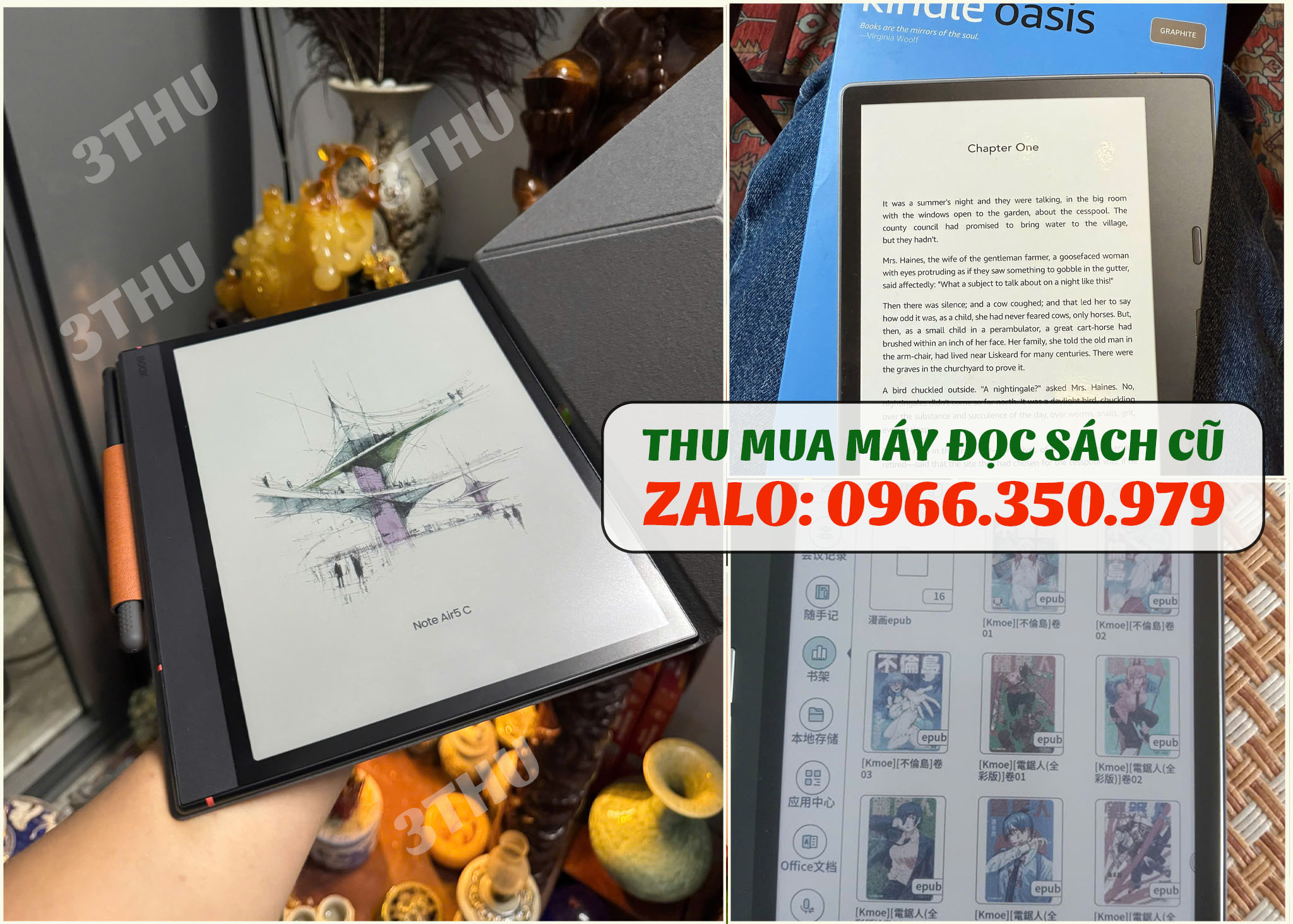 Thu mua máy đọc sách Kindle; Kobo; Boox; Meebook; Pocketbook